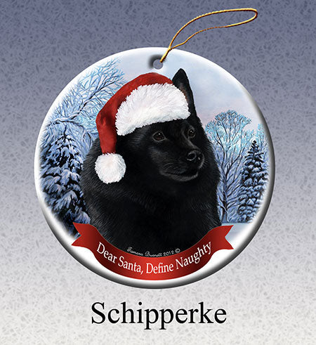 Schipperke - Dear Santa, Define Naughty Christmas Ornament