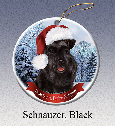 Briard (Black - Dear Santa, Define Naughty Christmas Ornament