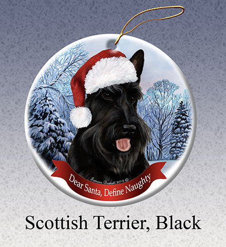 Scottish Terrier - Dear Santa, Define Naughty Christmas Ornament