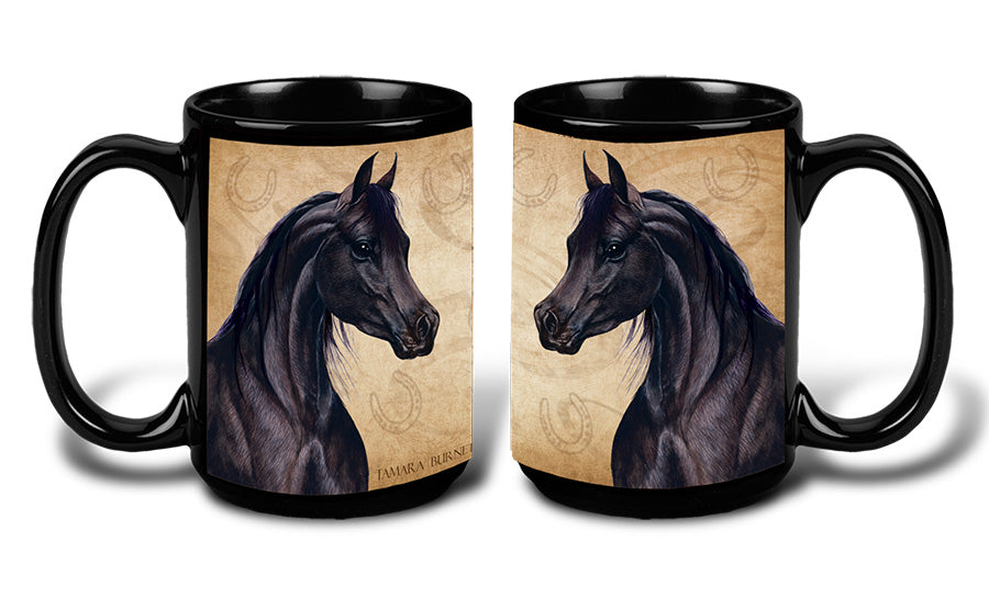 Arabian Horse Black - My Faithful Friends Mug 15 oz