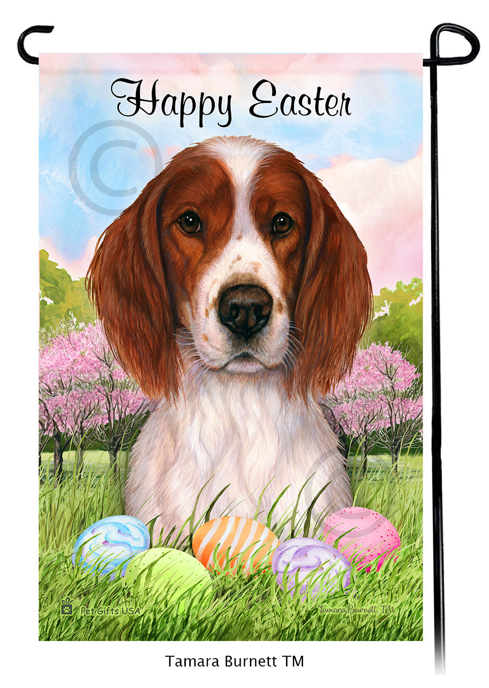 Irish Setter Happy Easter - Garden Flag
