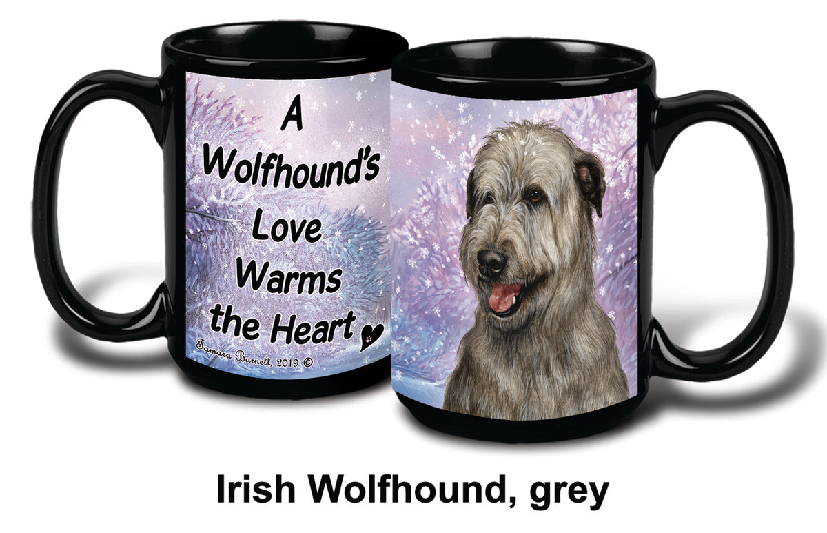 Irish Wolfhound Grey Winter Mug 15 oz