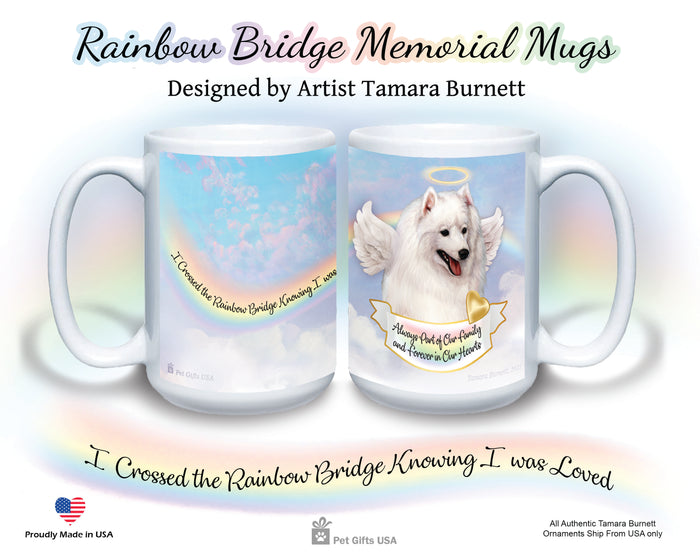 Japanese Spitz White Memorial Mug 15 oz