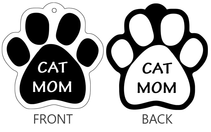 Cat Mom - Paw Keychain