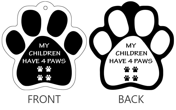 My Children Have 4 Paws - Paw Keychain