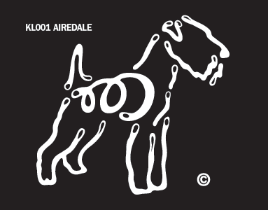 Airedale K-Lines Window Tattoo
