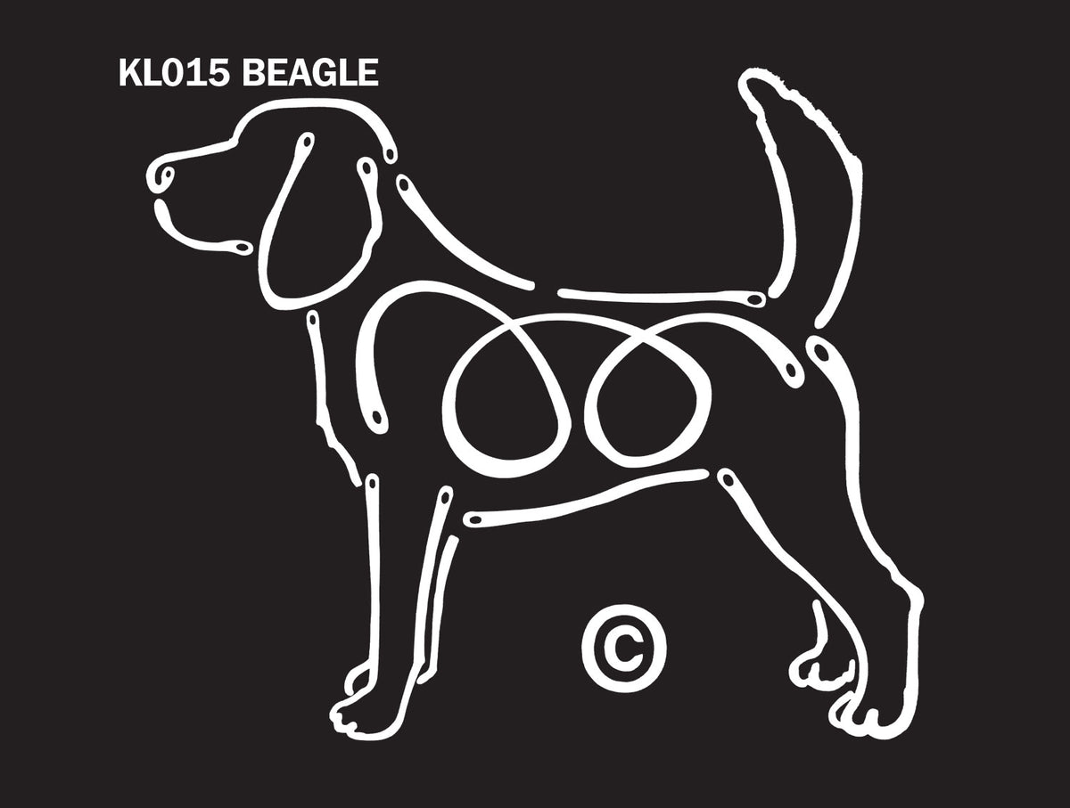 Beagle K-Lines Window Tattoo