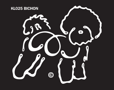 Bichon Frise K-Lines Window Tattoo