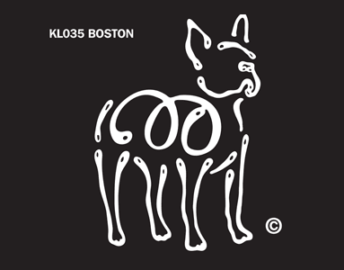 Boston Terrier K-Lines Window Tattoo