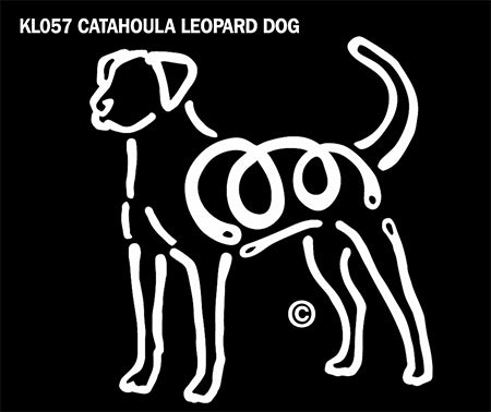 Catahoula Leopard Dog K-Lines Window Tattoo