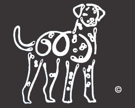 Dalmatian K-Lines Window Tattoo