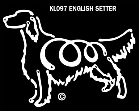English Setter K-Lines Window Tattoo