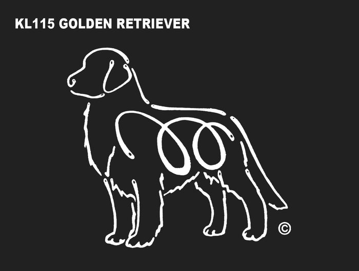 Golden Retriever K-Lines Window Tattoo