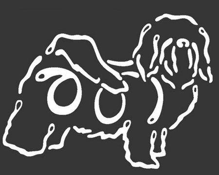 Havanese K-Lines Window Tattoo