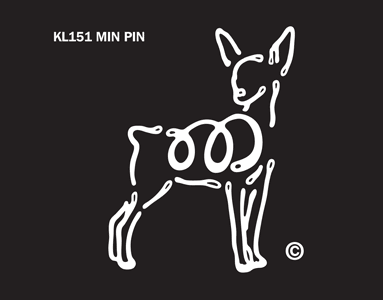 Miniature Pinscher K-Lines Window Tattoo
