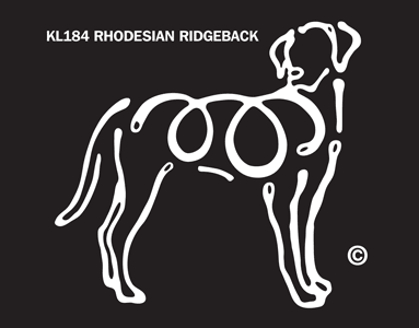 Rhodesian Ridgeback K-Lines Window Tattoo