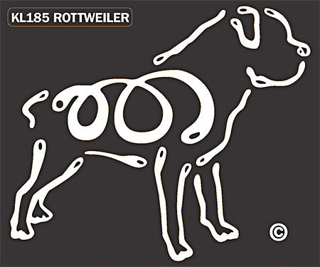 Rottweiler K-Lines Window Tattoo
