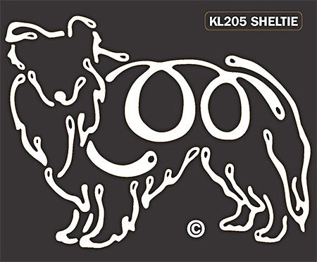 Shetland Sheepdog K-Lines Window Tattoo