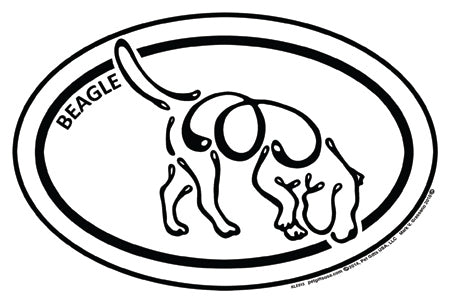 Beagle K-Lines Euro Style Tattoo Magnets