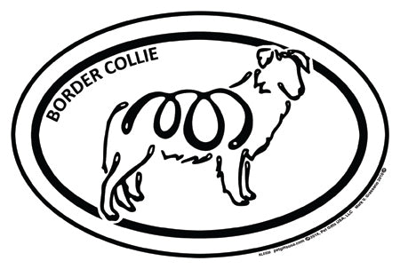 Border Collie K-Lines Euro Style Tattoo Magnets