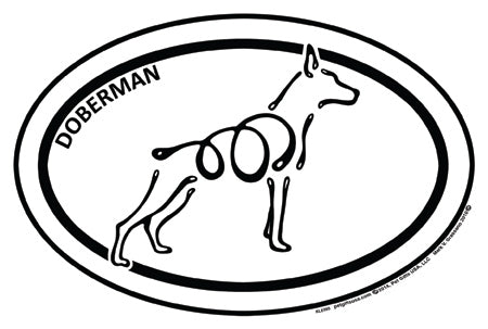 Doberman Pinscher K-Lines Euro Style Tattoo Magnets