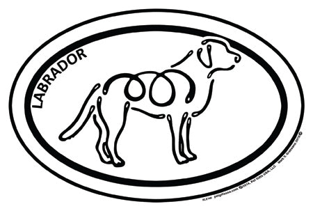 Labrador Retriever K-Lines Euro Style Tattoo Magnets