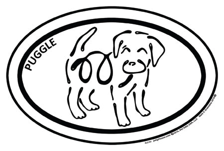 Puggle K-Lines Euro Style Tattoo Magnets
