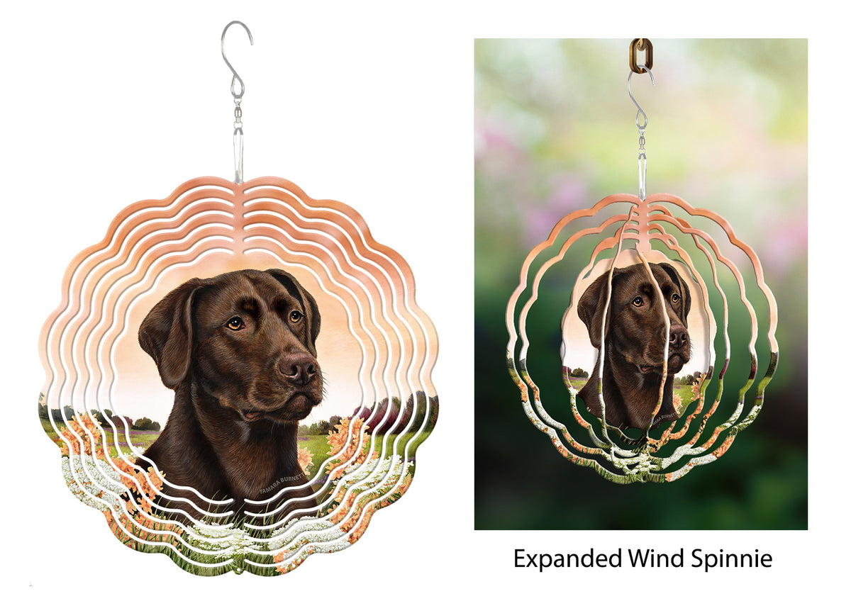 Labrador Retriever Chocolate American Wind Spinner