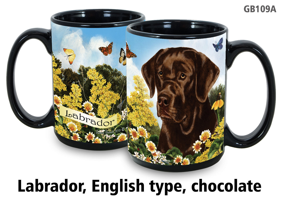 Labrador Retriever American Chocolate - Garden Party Fun Mug 15 oz