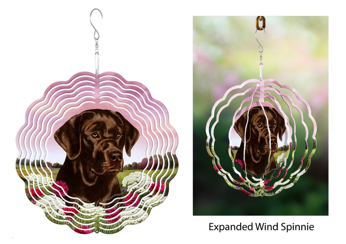 Labrador Retriever Chocolate English Wind Spinner