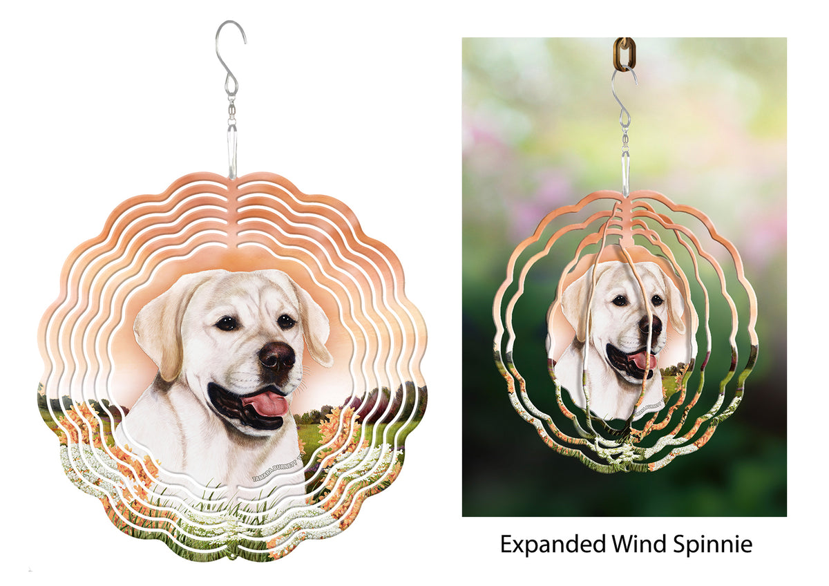 Labrador Retriever White English Wind Spinner