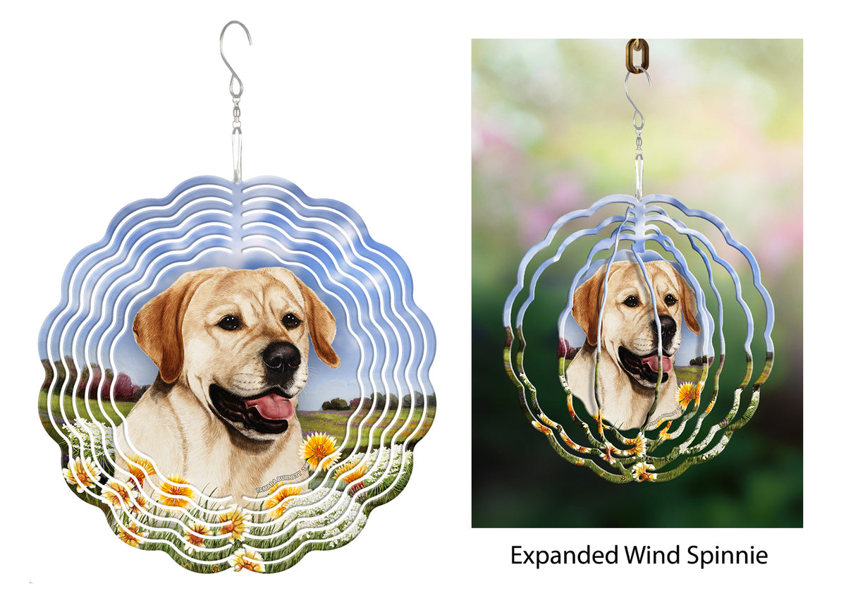Labrador Retriever Yellow English Wind Spinner