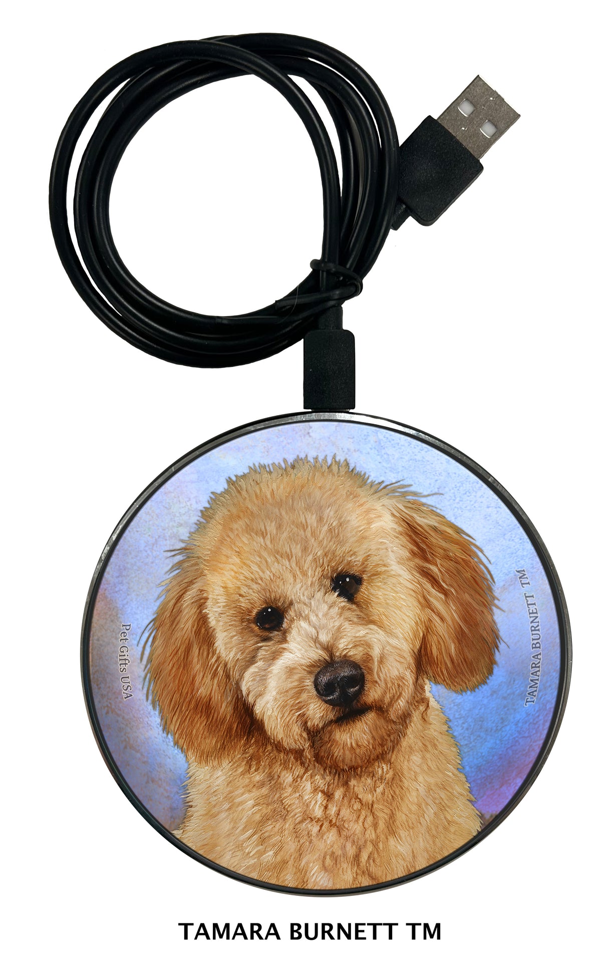 Labradoodle Apricot Zoomies Wireless Charger