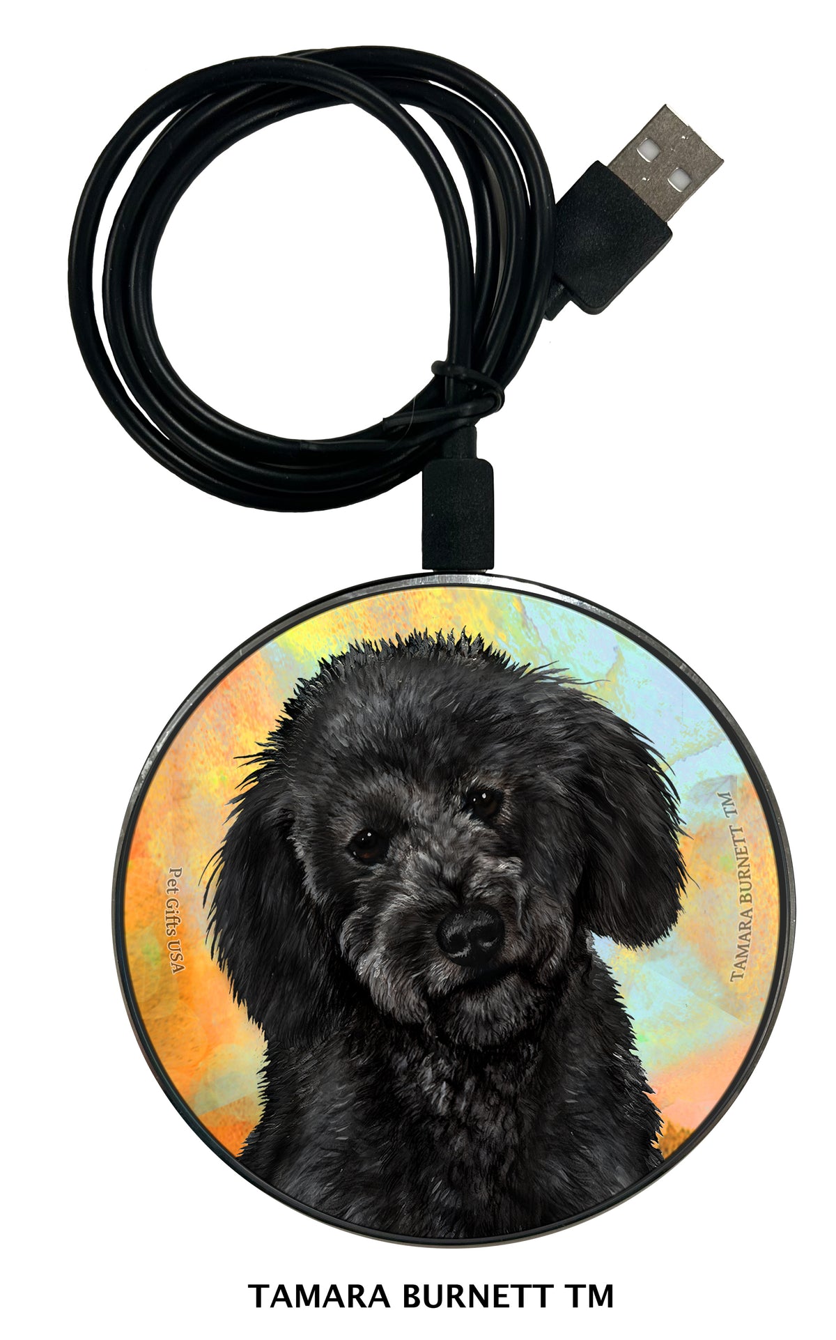 Labradoodle Black Zoomies Wireless Charger