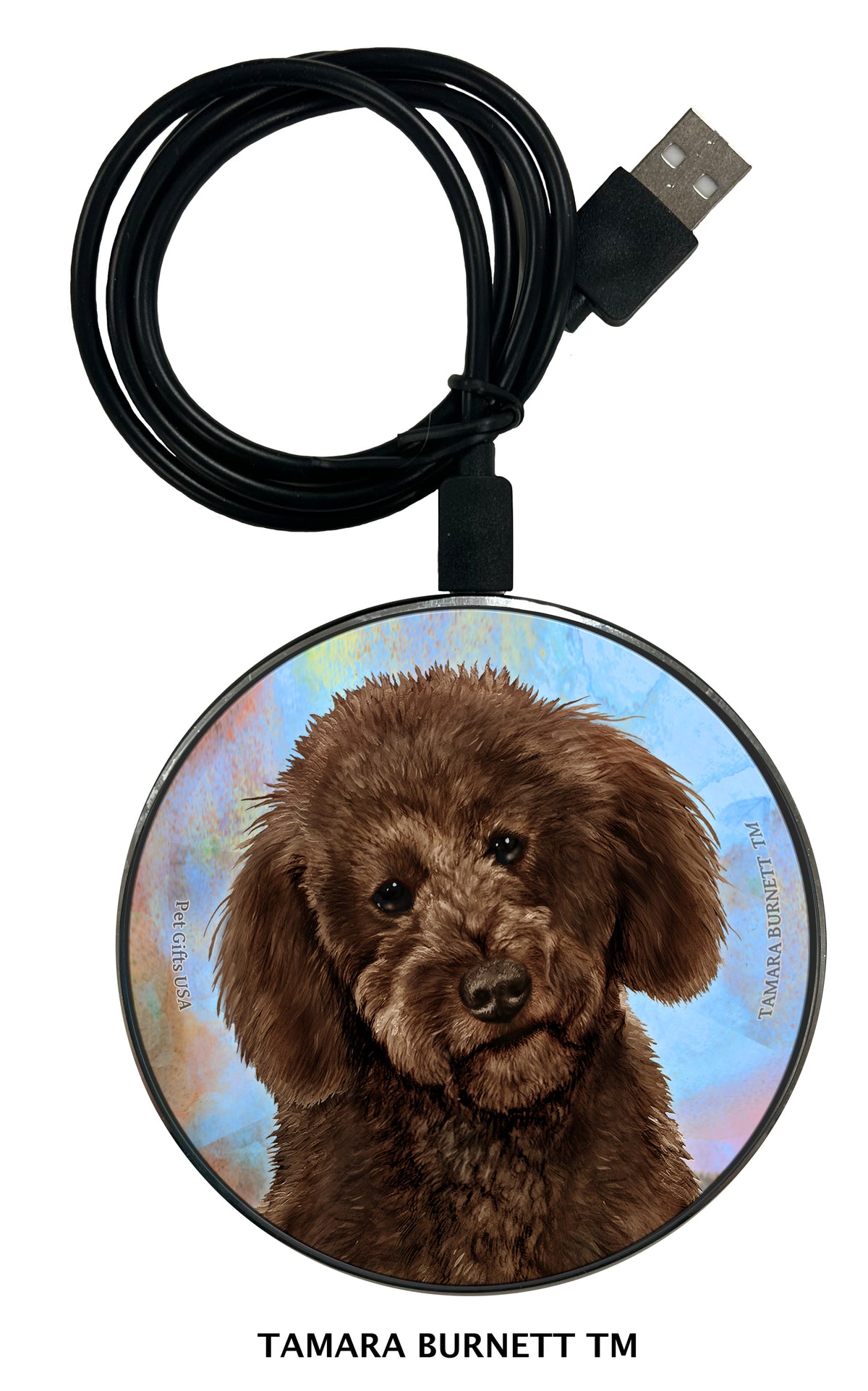 Labradoodle Chocolate Zoomies Wireless Charger