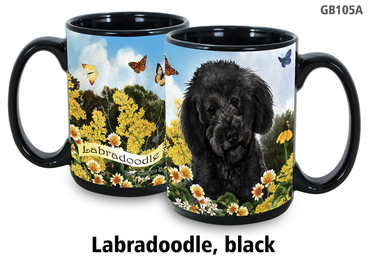 Labradoodle Black - Garden Party Fun Mug 15 oz