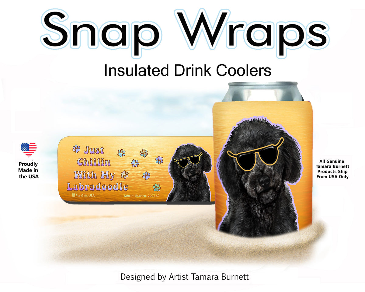 Labradoodle Black Snap Wrap Cozy