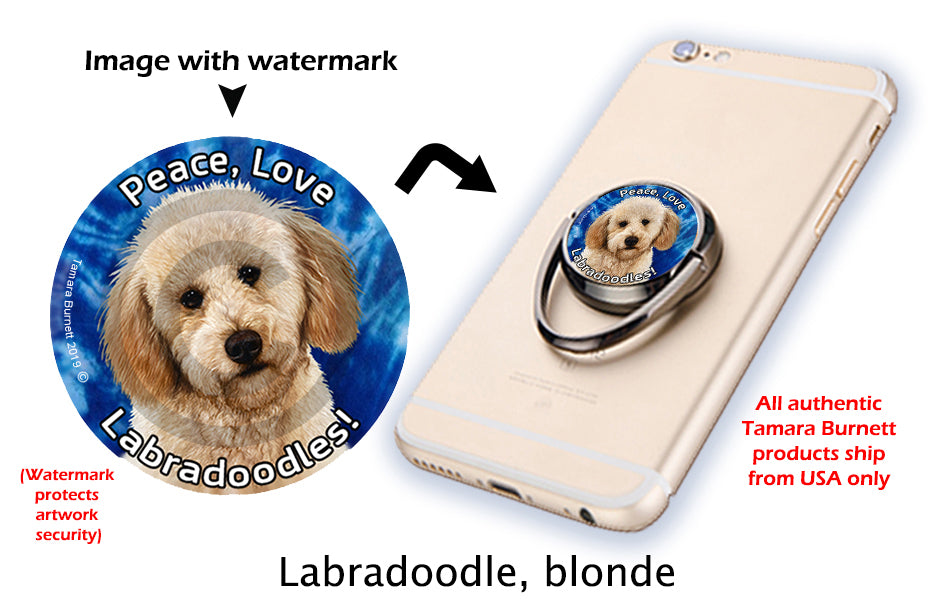 Labradoodle Yellow Phone Stand