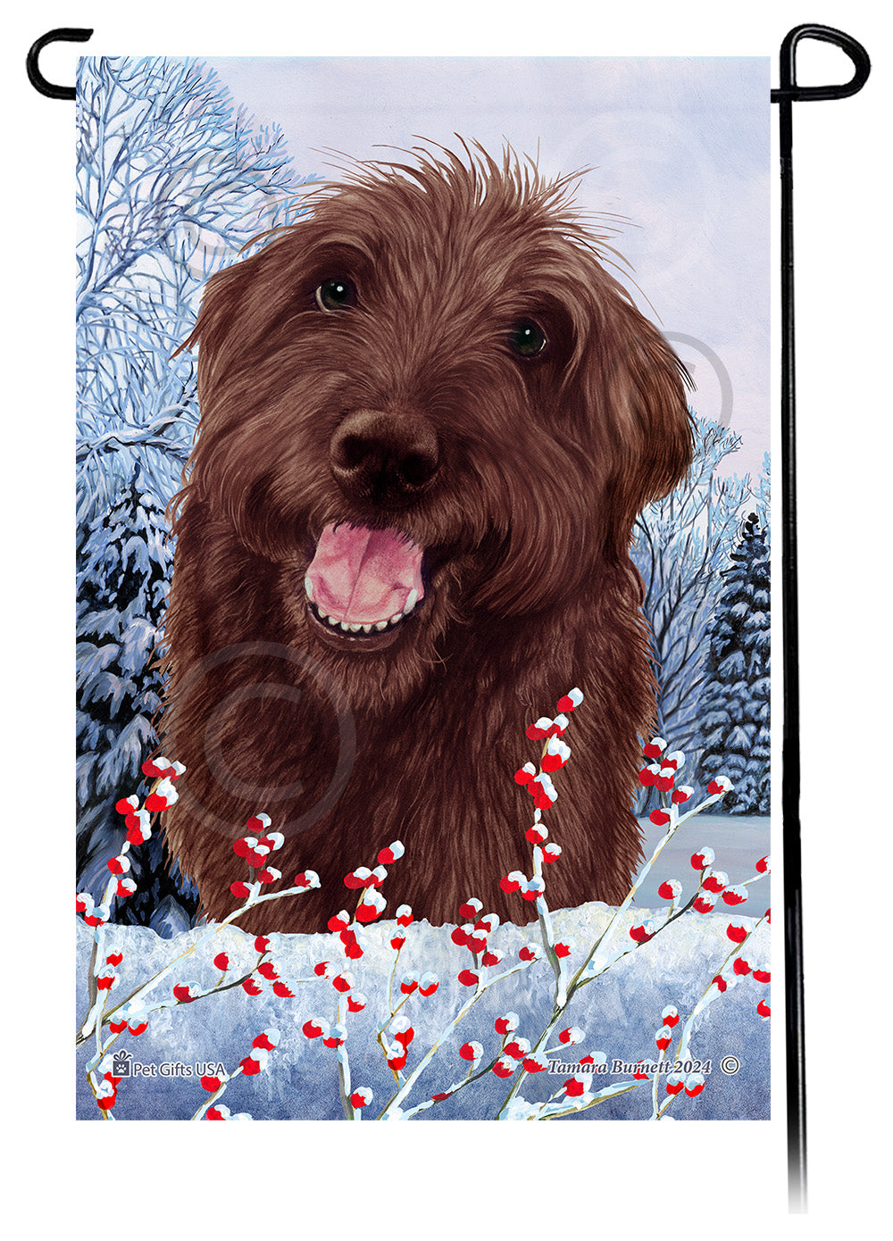 Doodle Winterberries - Garden Flag