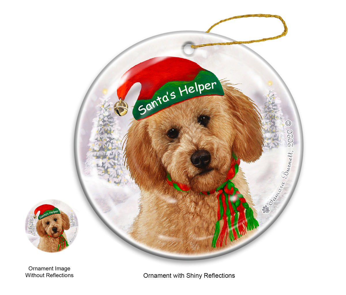 Labradoodle Red Ornament
