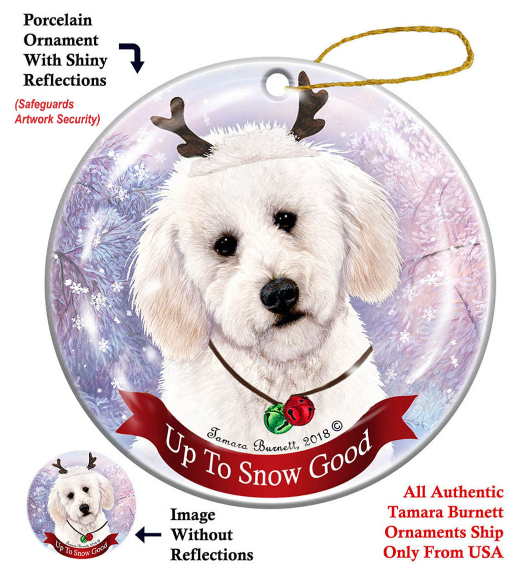 Labradoodle White Ornament