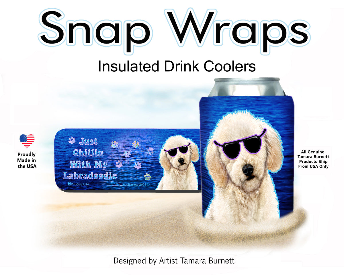 Labradoodle White Snap Wrap Cozy