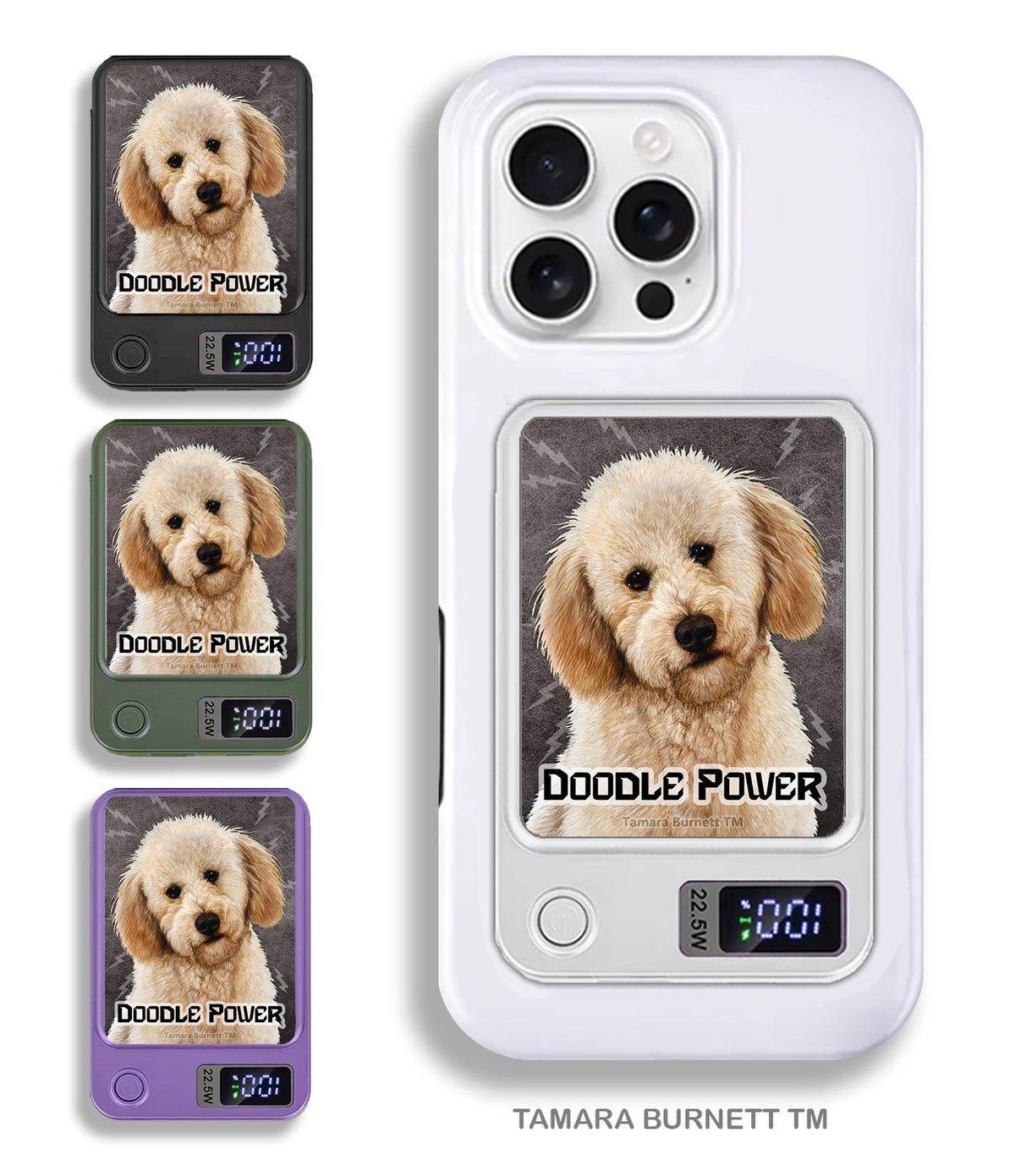 Labradoodle Yellow Phone Bank Wireless Charger