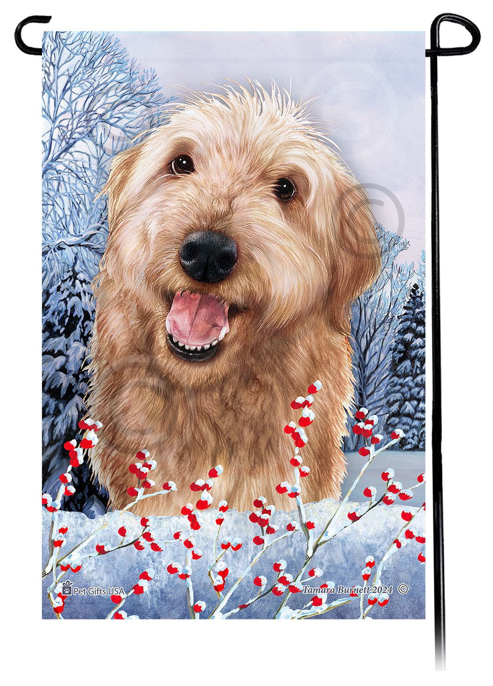 Doodle Winterberries - Garden Flag
