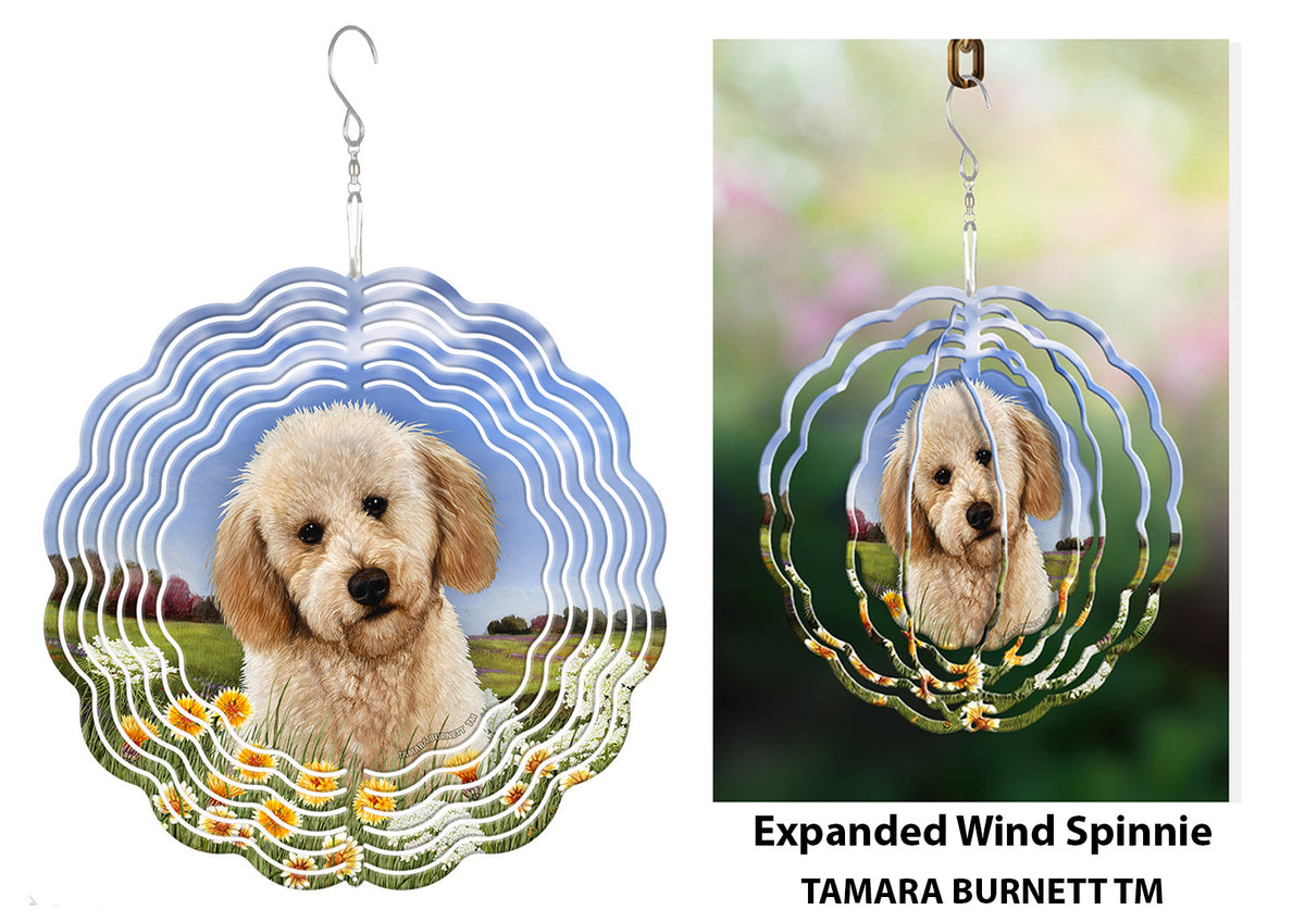 Labradoodle Yellow Wind Spinner