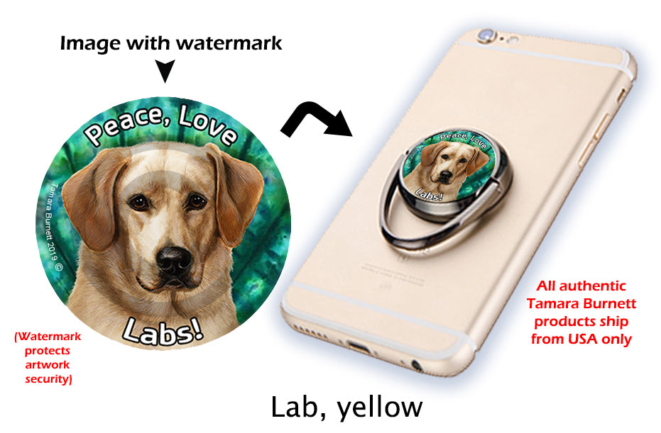 Labrador Yellow Phone Stand