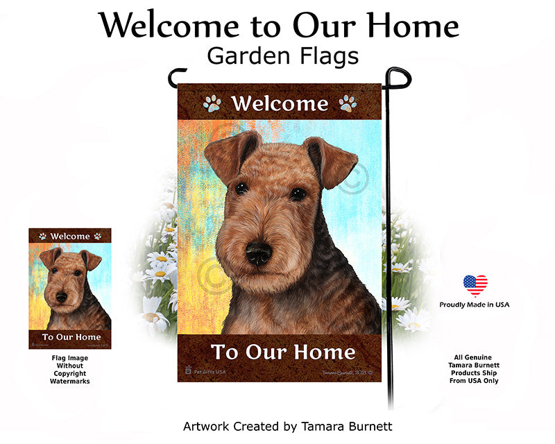 Lakeland Terrier Welcome To Our Home Garden Flags