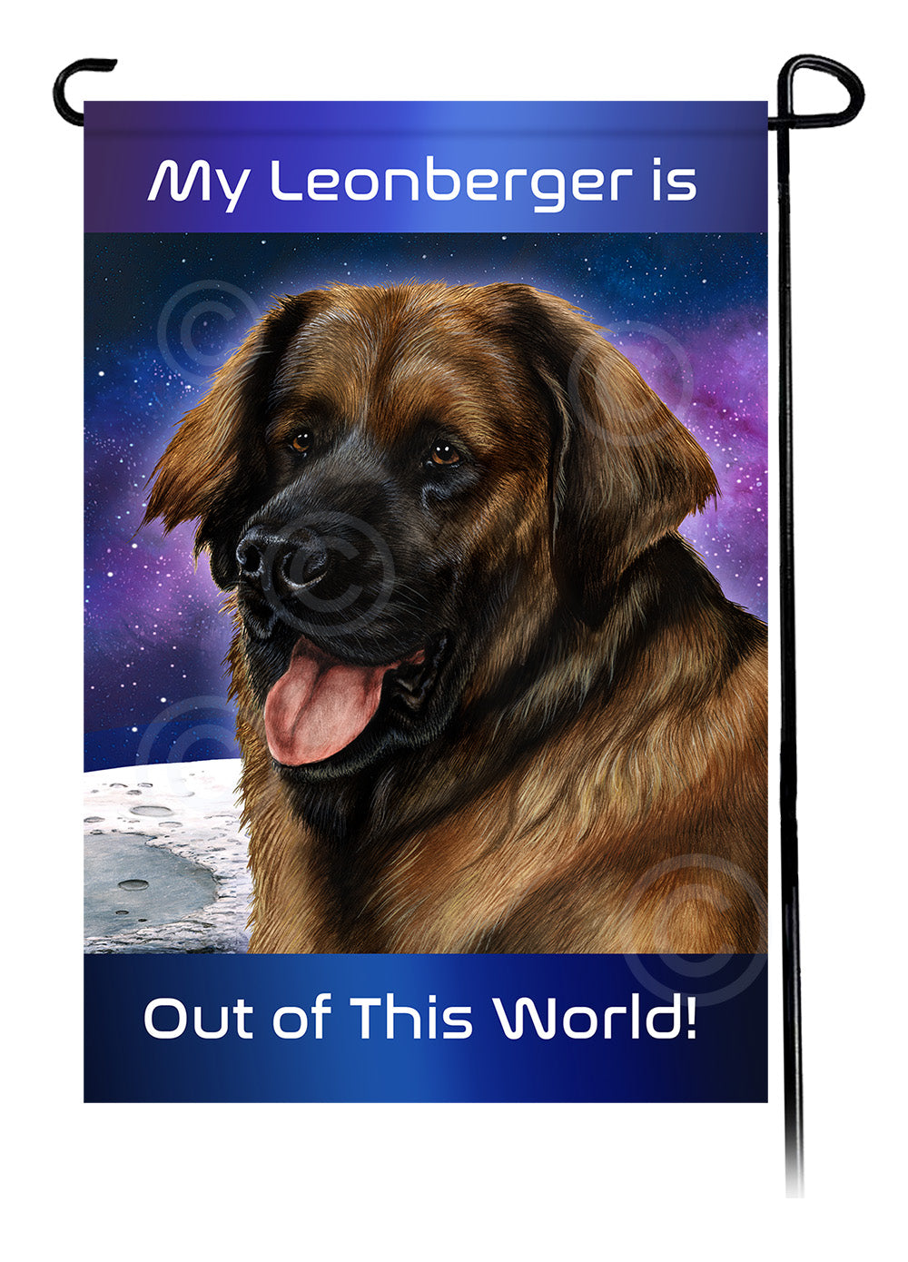 Leonberger Out Of This World Garden Flags