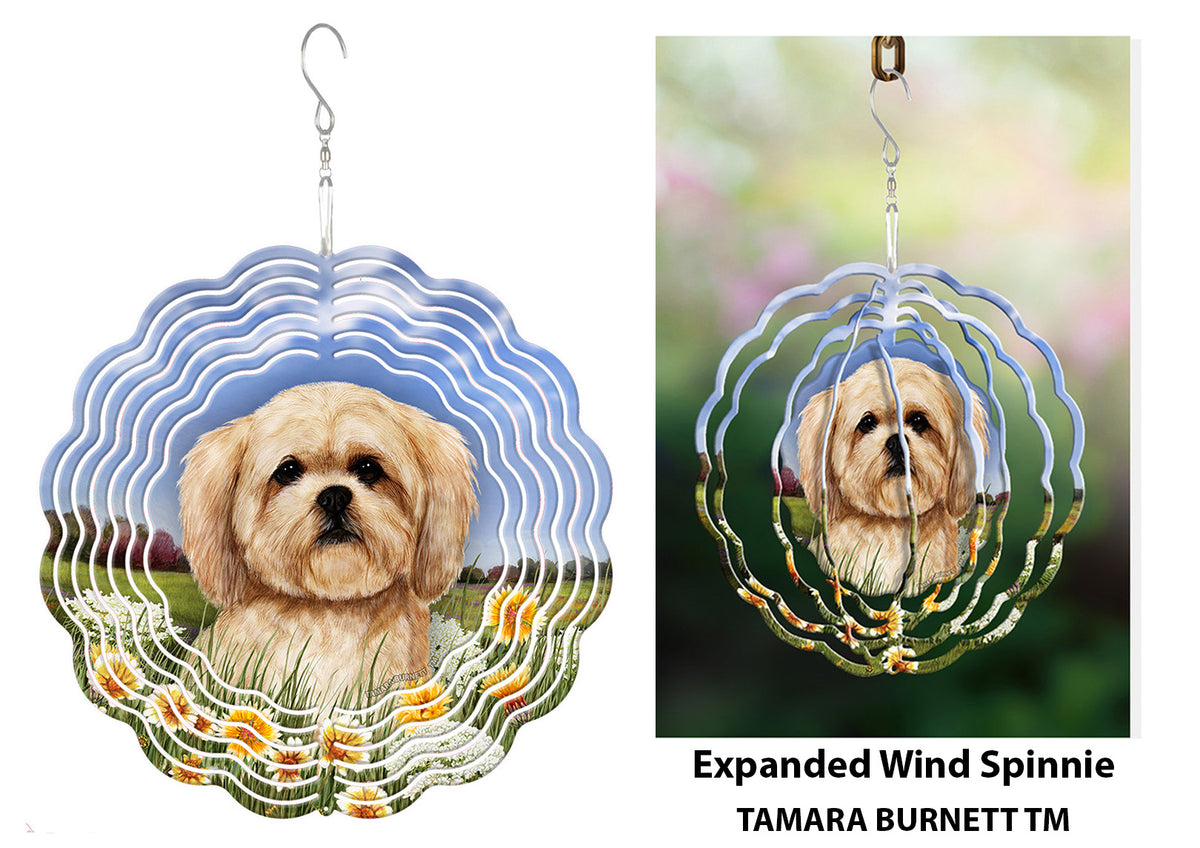 Lhasa Apso Cream Wind Spinner