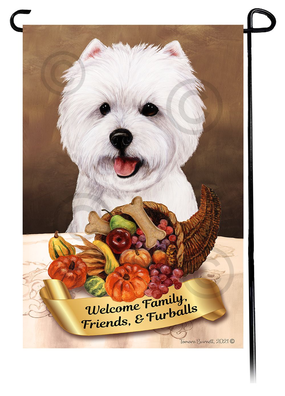 West Highland Terrier Thanksgiving - Garden Flag